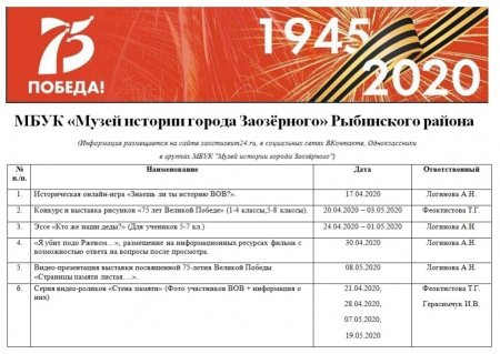 план на май